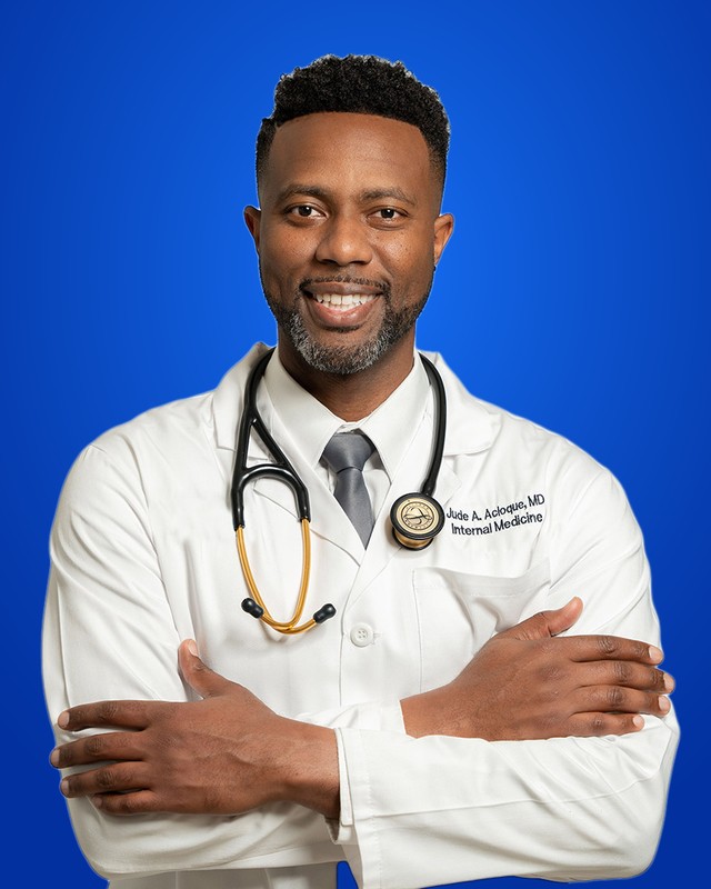 Jude Acloque, MD, Medical Director, board-certified in internal medicine